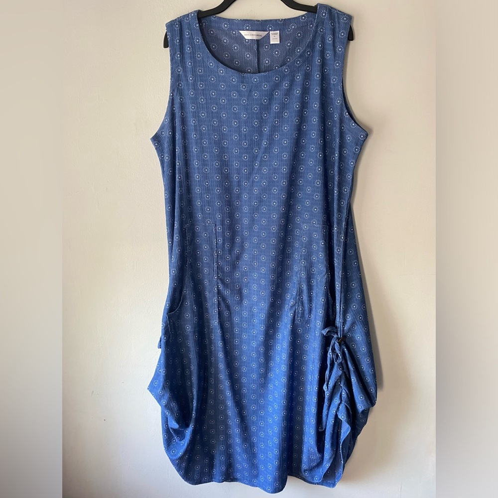 Kingdom Universal Midi Maxi Summer Dress SZ XL Sleeveless Lagenlook Casual Beach
